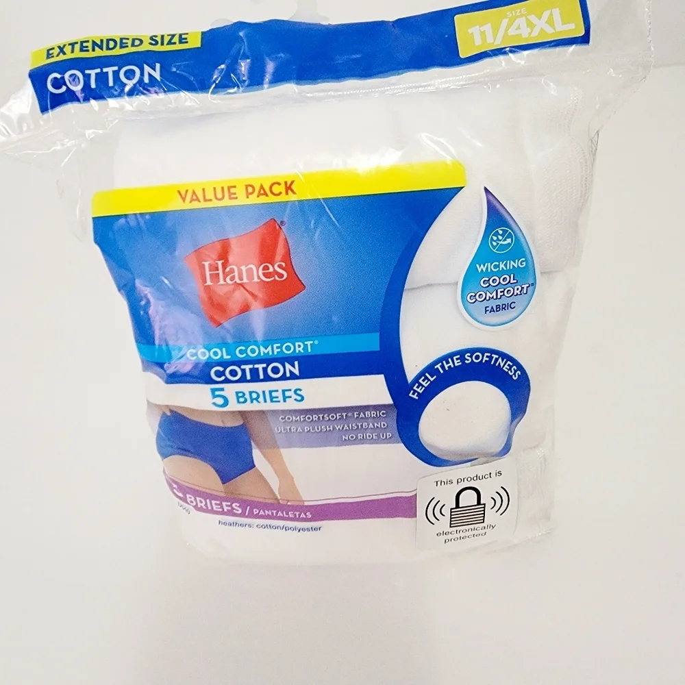 Hanes women's comfort cotton 5 tagless biefs - Picture 1 of 2
